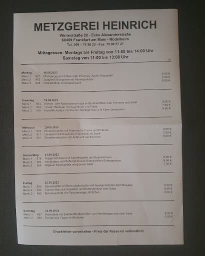 Partyservice & Metzgerei Heinrich in Frankfurt am Main — Kundenfoto